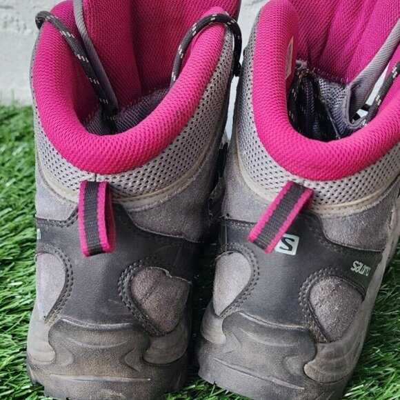 Salomon LTR GTX Gortex Waterproof Trail Hiking Boot Women Gray Pink Black - Picture 9 of 9